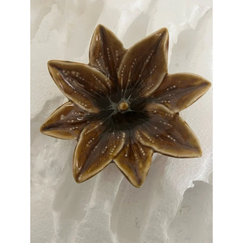NEW Bloomingville Stoneware Flower Shaped Dish Set of 12